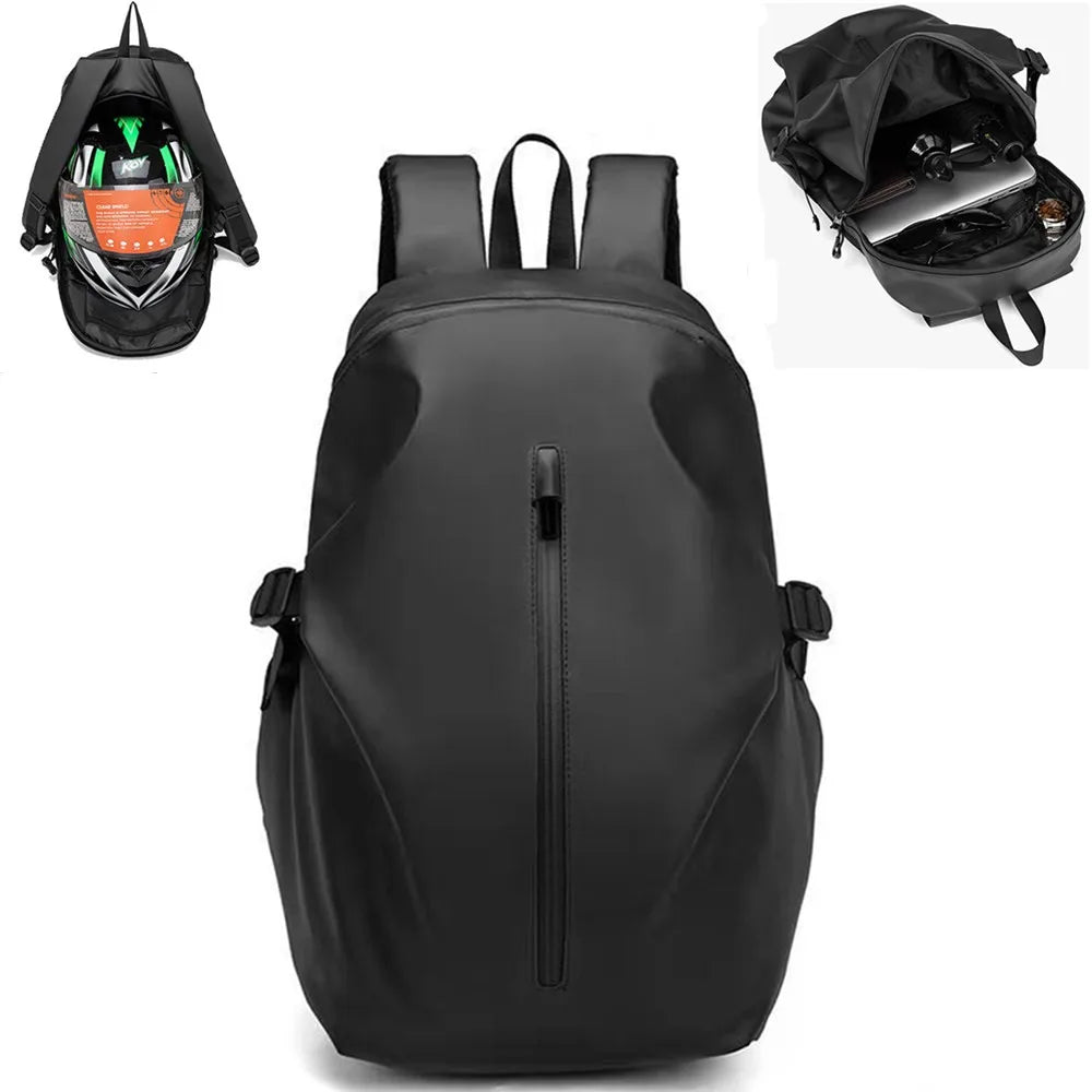 Mochila Impermeable para Motociclistas – Bolsa Deportiva Multiusos con Espacio para Casco, Reflectante y Ergonómica | Ideal para Moto, Ciclismo, Viajes y Negocios | Mochila para Laptop, Resistente y Cómoda para Deportes al Aire Libre y Uso Diario